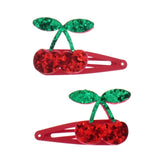 Rex London cherry glitter hair clips, UK version
