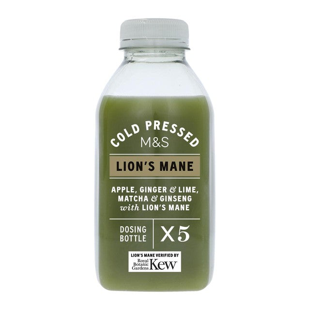 M&S Cold Pressed Lion's Mane juice 500ml, imported from the UK