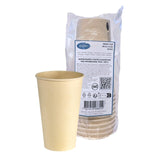 Duni Bio large brown bagasse cups 480ml, UK version