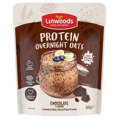 M&S Linwoods Overnight Oats Chocolate Protein Blend 300g- Buy online at McGrocer
