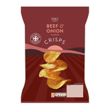 M&S Beef & Onion Crisps 150g, imported from the UK