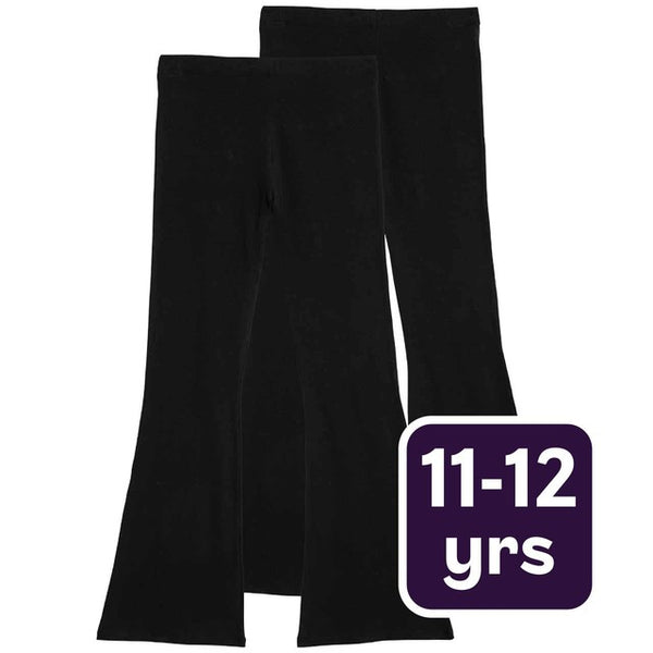 M&S Girls Cotton Flared Leggings 11-12 Years Black