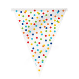 M&S Unique Party Rainbow Polka Dot Flag Banner Party Decoration 12ft- Buy online at McGrocer