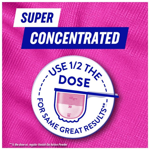 Vanish Oxi Action Plus Super Concentrated stain remover powder 500g (British brand)