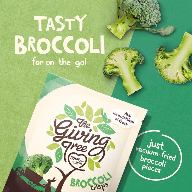 Giving Tree vacuum fried broccoli crisps 18g - British product