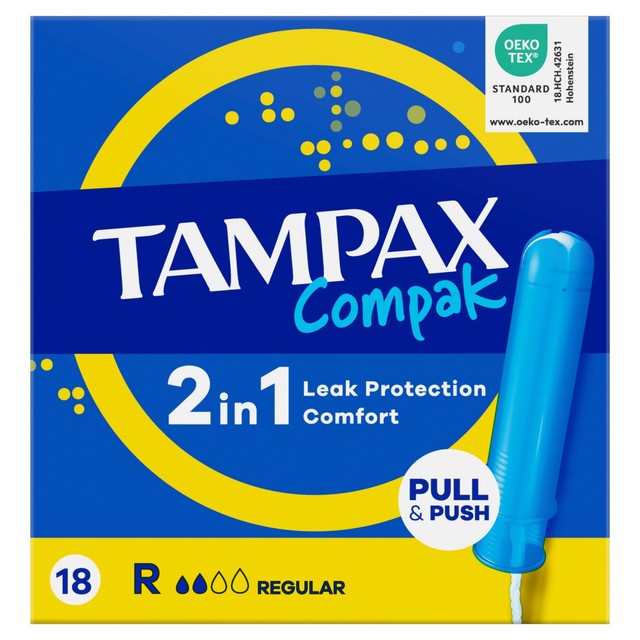 Tampax Compak Regular tampons 18 pack (British brand)