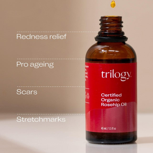 Trilogy Certified Organic Rosehip Oil Bottle 20ml (British brand)