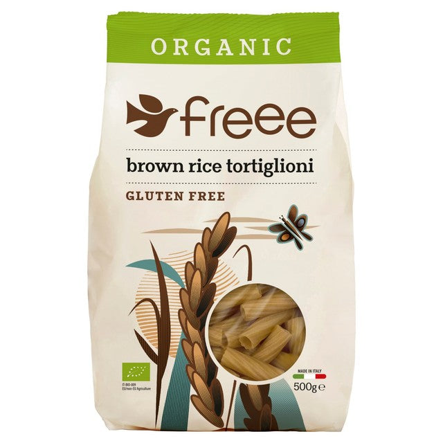 Doves Farm Freee gluten-free organic brown rice tortiglioni pasta 500g - British product