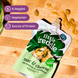 Little Freddie organic mac and cheese broccoli cauliflower baby food pouch 130g, UK version