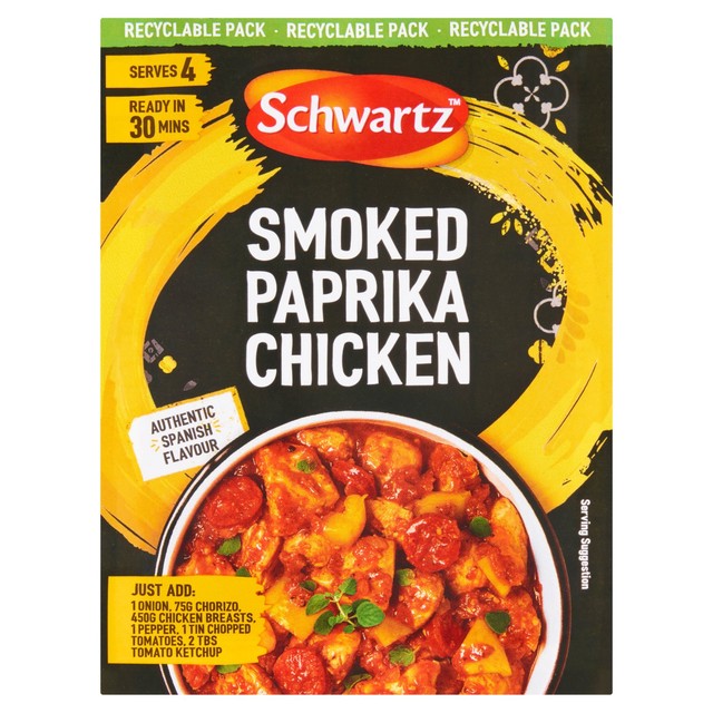 Schwartz smoked paprika chicken recipe mix 28g, UK version
