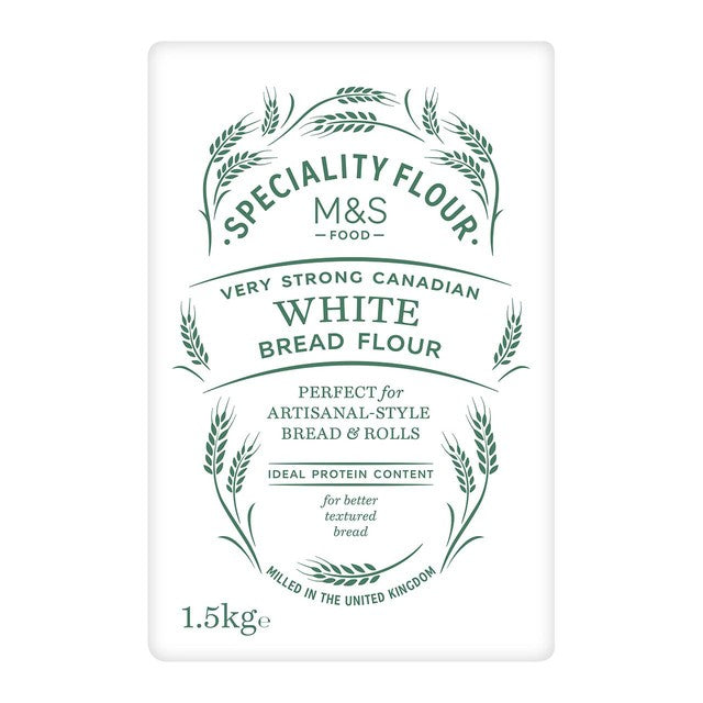 M&S Canadian Very Strong White Bread Flour 1.5kg, imported from the UK