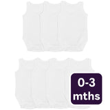 M&S M&S Baby Cotton Sleeveless Bodysuits, White, 0-3 Months- Buy online at McGrocer