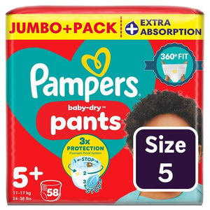 Pampers Baby-Dry Extra Absorption Nappy Pants Size 5+