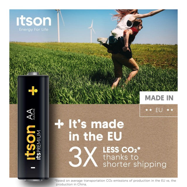 ITSON Itspremium AA alkaline batteries 8-pack, UK version