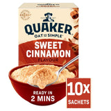 M&S Quaker Oat So Simple Sweet Cinnamon Porridge Sachets 10 per pack- Buy online at McGrocer