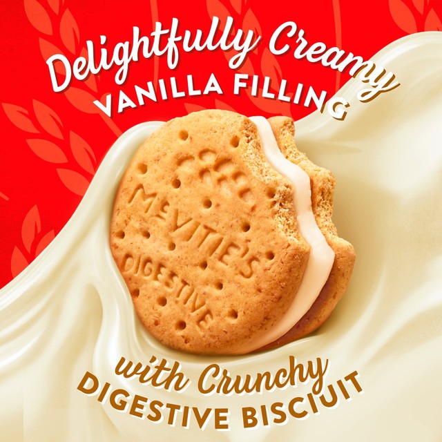 McVitie's Digestives Creams Vanilla Biscuits 168g, imported from the UK