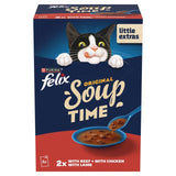 M&S Felix Soup Farm Selection Chicken, Beef & Lamb Wet Cat Food 6 x 48g- Buy online at McGrocer
