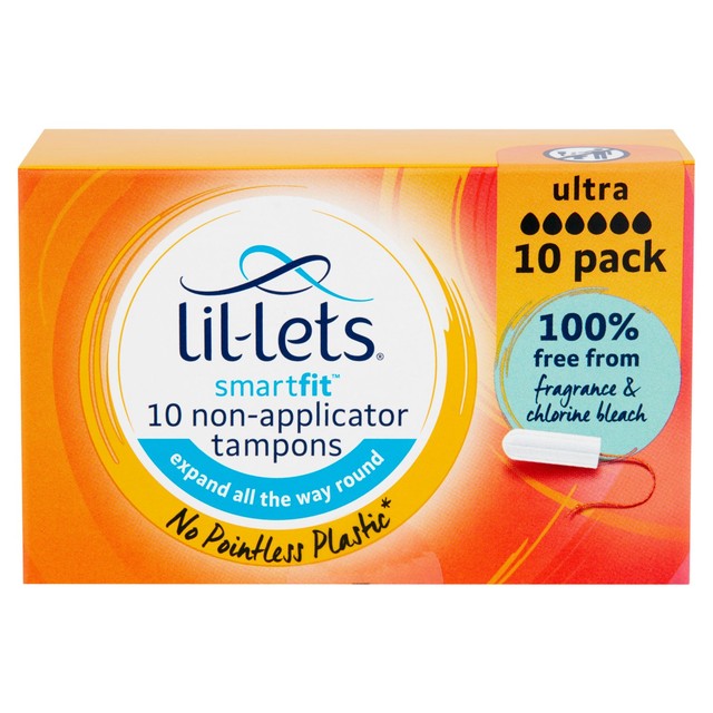 Lil-Lets Ultra non-applicator tampons 10 pack, UK version