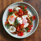Jamie Oliver aubergine shakshuka meal, UK version