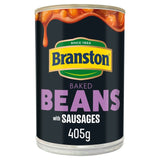 Branston baked beans with pork sausages in tomato sauce 405g - British product