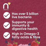 Naturya Gut Feel Mixed Berry Flaxseed Blend 240g, imported from the UK
