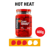 Peppadew hot peppers pickled sweet brine 400g, imported from the UK