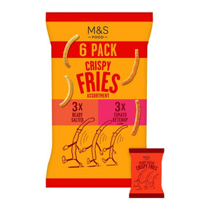 M&S Crispy Fries Assorted Crisps 6 Pack