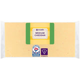 Ocado Medium Cheddar cheese 400g, imported from the UK