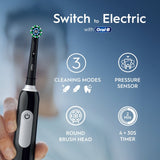 Oral-B Pro 1 Cross Action Black electric toothbrush, imported from the UK