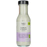 M&S creamy roasted garlic and herb sauce 250g, imported from the UK