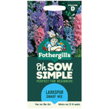 Mr Fothergills Larkspur Dwarf Mix seeds 300, imported from the UK