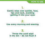 Simple Biodegradable Exfoliating Face Wipes (British brand)