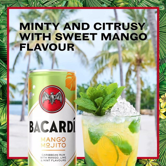 Bacardi mango mojito canned rum cocktail 250ml - British product