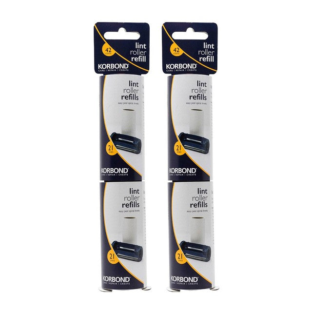 Korbond lint roller refills twin pack 84 sheets, UK version