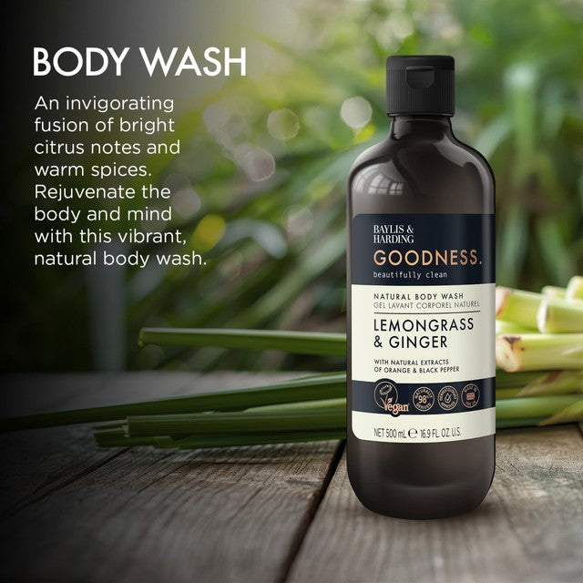 Baylis & Harding lemongrass and ginger body wash 500ml - British product