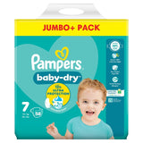 Pampers Baby-Dry Nappies Size 7 15kg+, imported from the UK