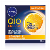 Nivea Q10 Energy Anti-Wrinkle Recharging Night Face Cream with Vitamin C 50ml
