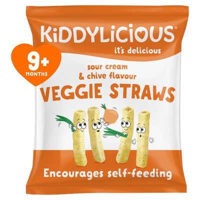 M&S Kiddylicious Sour Cream & Chive Flavoured Veggie Straws Baby Snack 12g- Buy online at McGrocer
