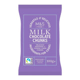 M&S milk chocolate chunks 100g, imported from the UK