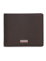 Next Tommy Hilfiger Brown Leather Signature Plaque Bifold Wallet- Buy online at McGrocer
