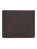 Tommy Hilfiger brown leather bifold wallet with signature plaque - British product