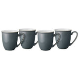 Denby stoneware mugs fossil grey set of 4 each 300ml, UK version