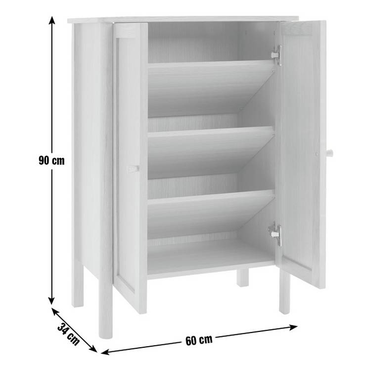 Argos Home Knole oak shoe storage cabinet, UK version