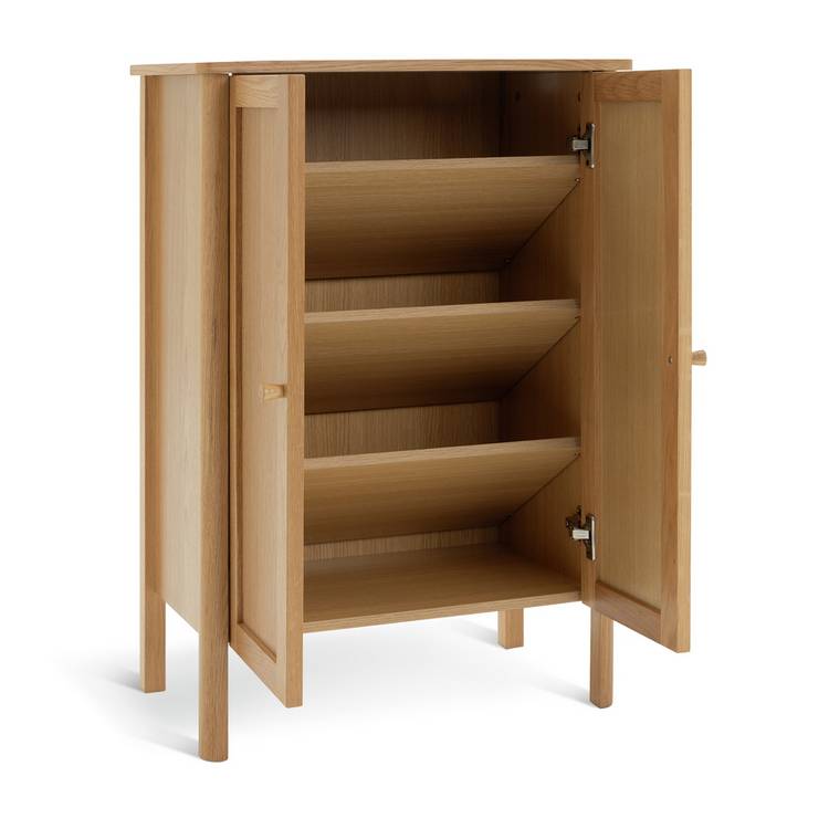 Argos Home Knole oak shoe storage cabinet, UK version