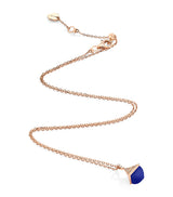 Harrods Marli New York Mini Rose Gold Diamond and Lapis Lazuli Cleo Rev Pendant Necklace- Buy online at McGrocer