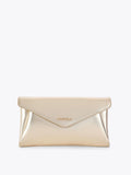 Carvela Gold Megan envelope clutch bag, imported from the UK