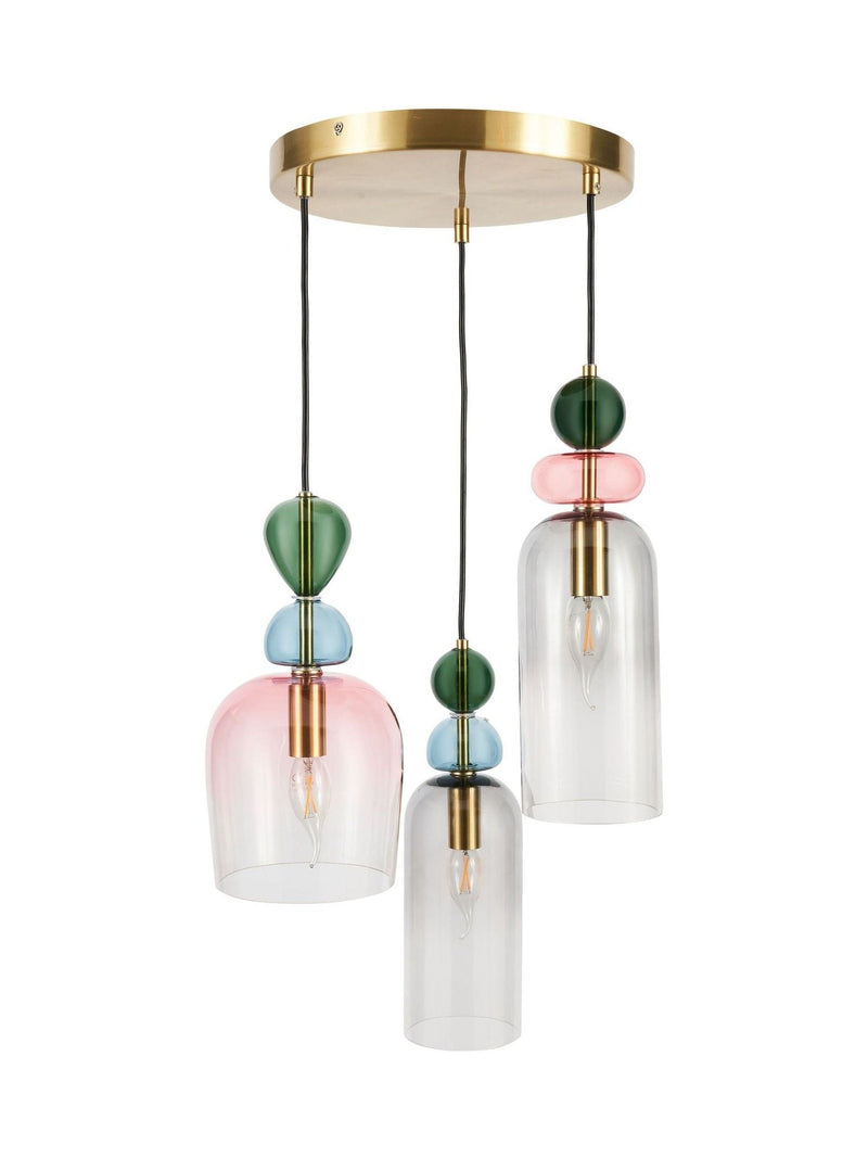 BHS Brass Vietri 3 light cluster pendant ceiling light (British brand)