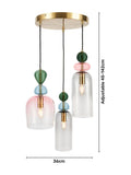 BHS Brass Vietri 3 light cluster pendant ceiling light (British brand)
