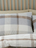 Catherine Lansfield brushed cotton check duvet cover set - British product