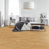 Golden Select Toasted Honey Oak laminate flooring with Splash Shield, UK version
